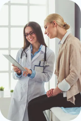 doctor and patient talking