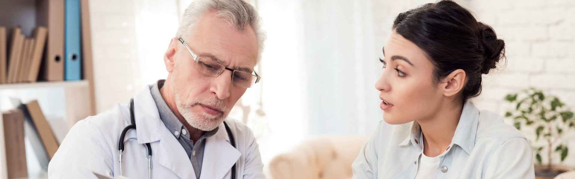 patient and doctor talking